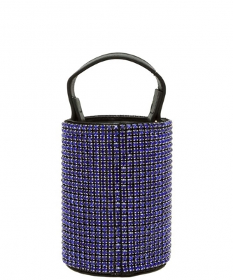 Bold Rhinestone Pave Bucket Shape Bag 6620 ROYAL  BLUE